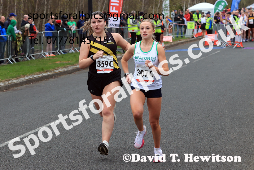 Senior Womens relay, 2026 Elswick Harriers Good Friday Road Relays and Young Athletes, Newburn,  Newcastle upon Tyne. Photo: David T. Hewitson/Sports for All Pics